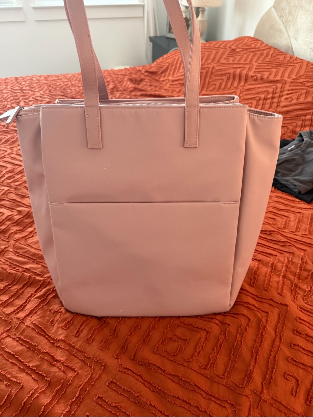 BEIS Blush Pink Tote with Dual Top Handles - Picture 4 of 5